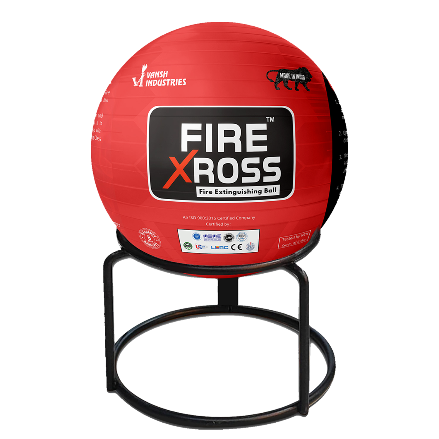 Fire Xross Automatic Fire Extinguishing Ball | Automatic Fire Extinguisher Ball | 360° Fast Activation | Maintenance-Free Fire Protection | Home, Kitchen, Office, Car & Shop Use