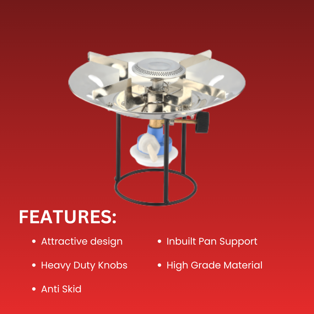 Vansh Homes Portable LPG Gas Stove – Stainless Steel, Compact &amp; ISI Certified ( VH-CT-09)