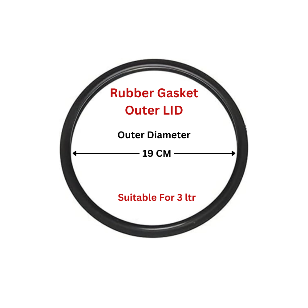 Vansh Homes Pressure Cooker Gasket for Outer Lid | Rubber Sealing Ring for 1.5 Litre Cookers | Heat-Resistant, Flexible & Leak-Proof Fit