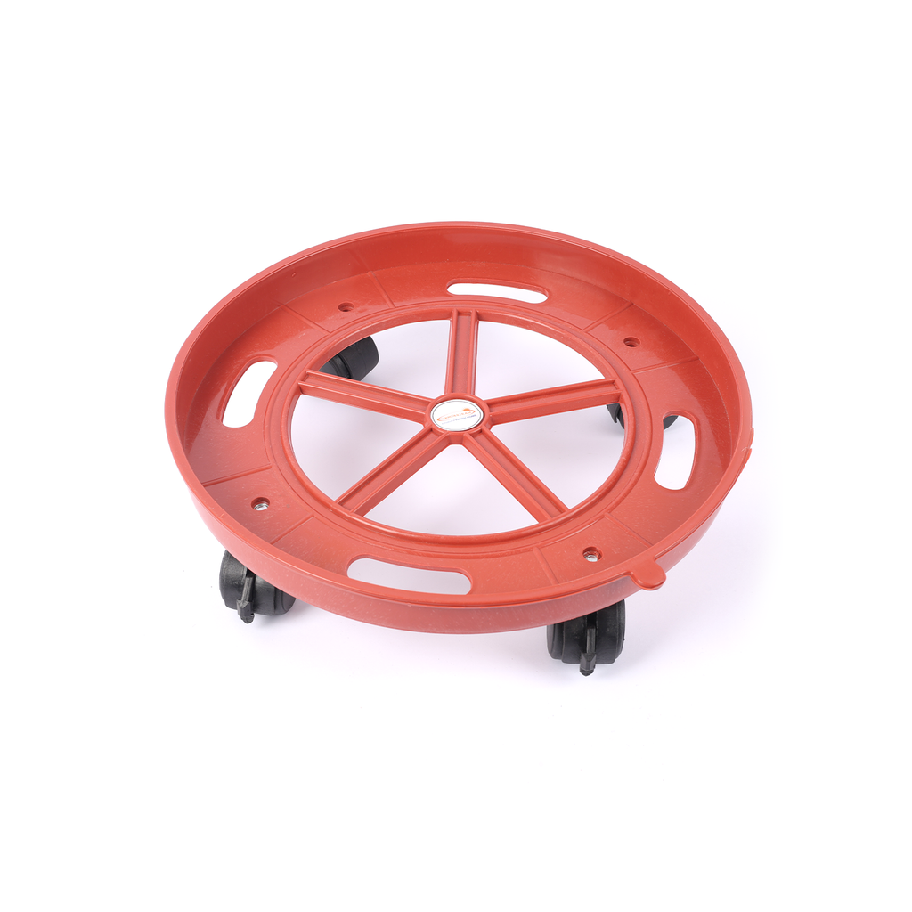 Vansh Homes Classic Plastic Gas Cylinder Trolley | Lightweight & Strong | Smooth Rolling Wheels | Easy LPG Cylinder Movement | Pack of 1 (VI-CL-05)