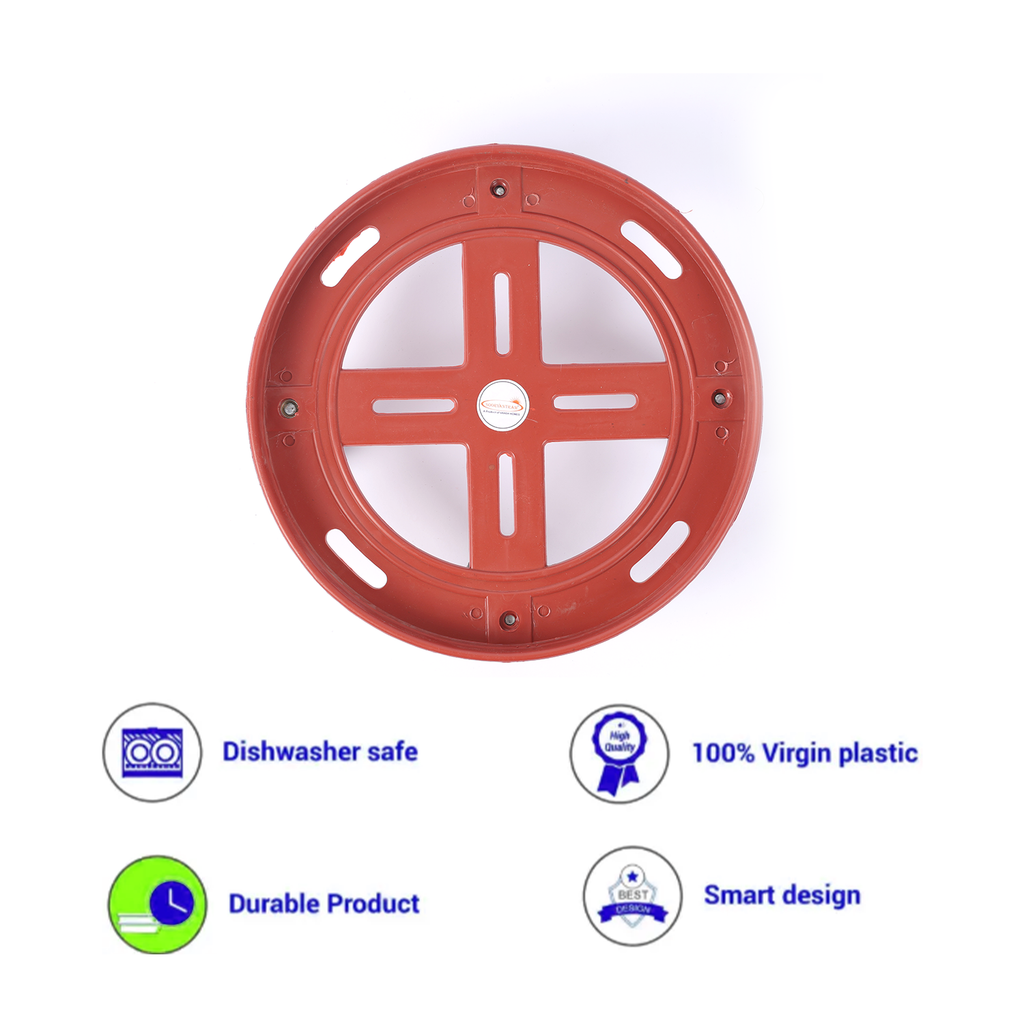 Vansh Homes Classic Plastic Gas Cylinder Trolley | Lightweight & Strong | Smooth Rolling Wheels | Easy LPG Cylinder Movement | Pack of 1 (VI-CL-02)