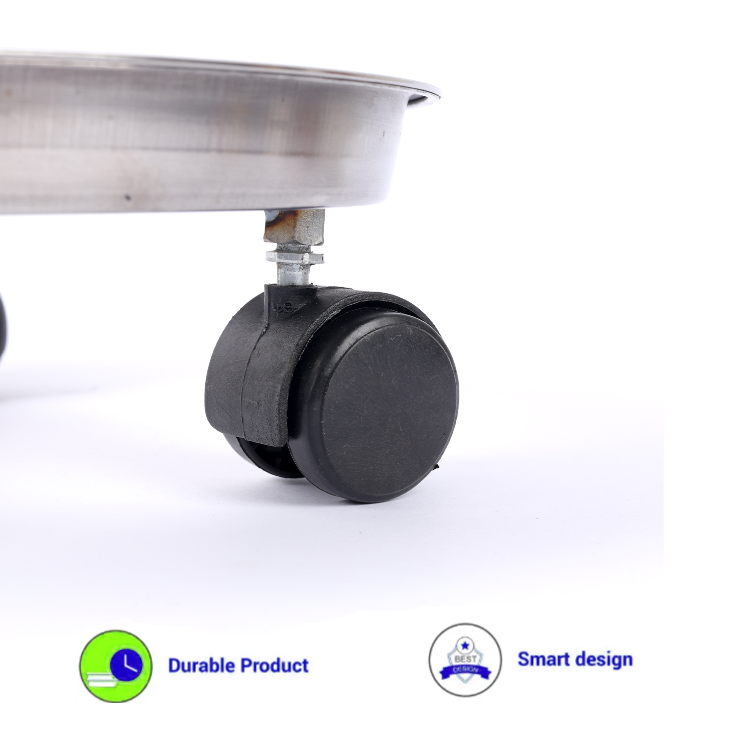 Vansh Home Stainless Steel Gas Trolly | Premium Build | 360° Easy Movement | Anti-Rust | Pack of 1