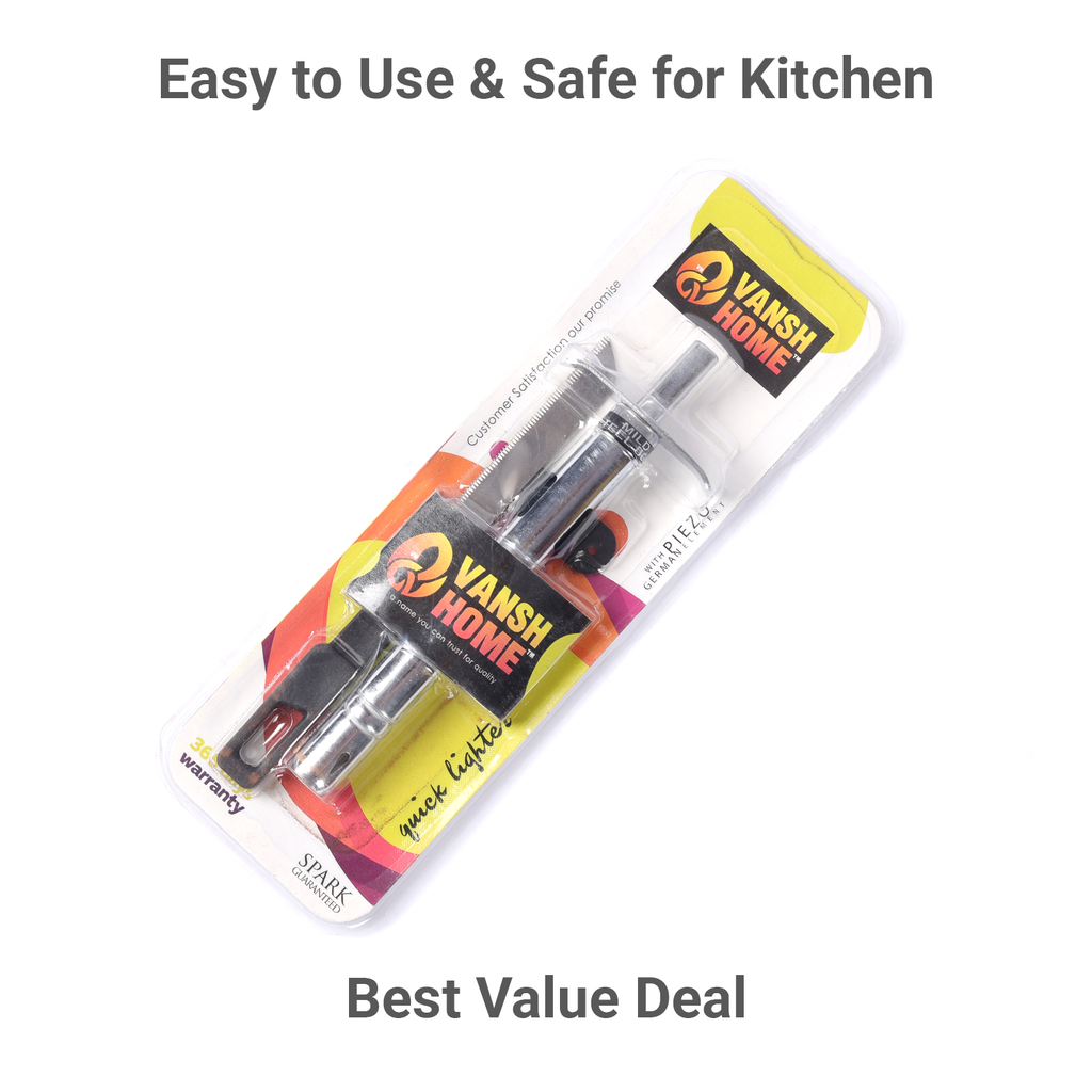 Vansh Homes Stainless Steel, 3-Piece Kit with Knife, Sharpener and Latch