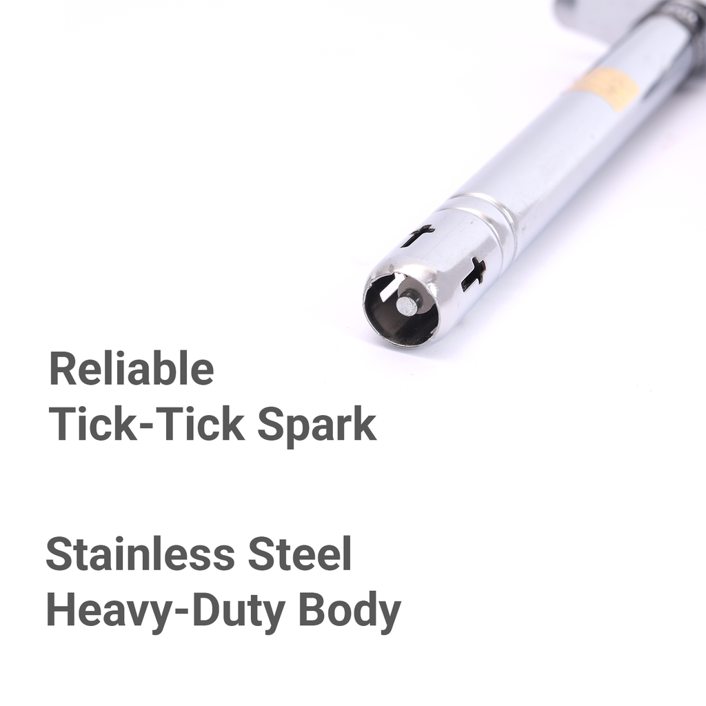 Vansh Home Stainless Steel Tick-Tick Gas Lighter – Pack of 2 | High Spark Performance | Anti-Rust Body | Daily Use Kitchen Igniter