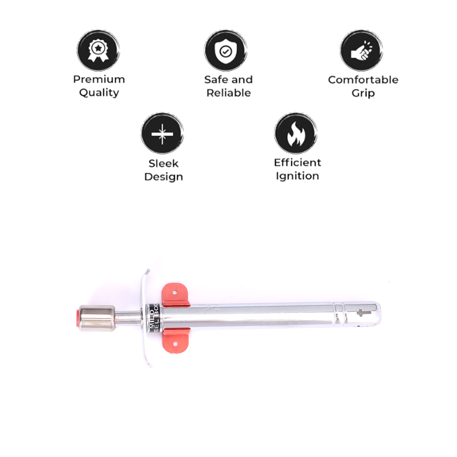 Vansh Home Stainless Steel Tick-Tick Gas Lighter – Pack of 2 | High Spark Performance | Anti-Rust Body | Daily Use Kitchen Igniter