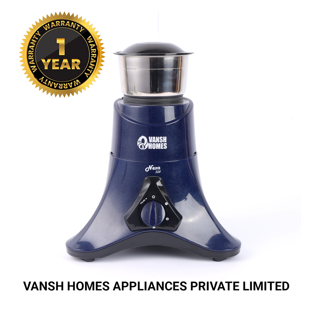 Vansh Home Appliances 2-Jar Mixer Grinder | 600W Powerful Motor | Stainless Steel Jars | Multi-Purpose Grinding & Blending | ISI Certified | Kitchen Essential