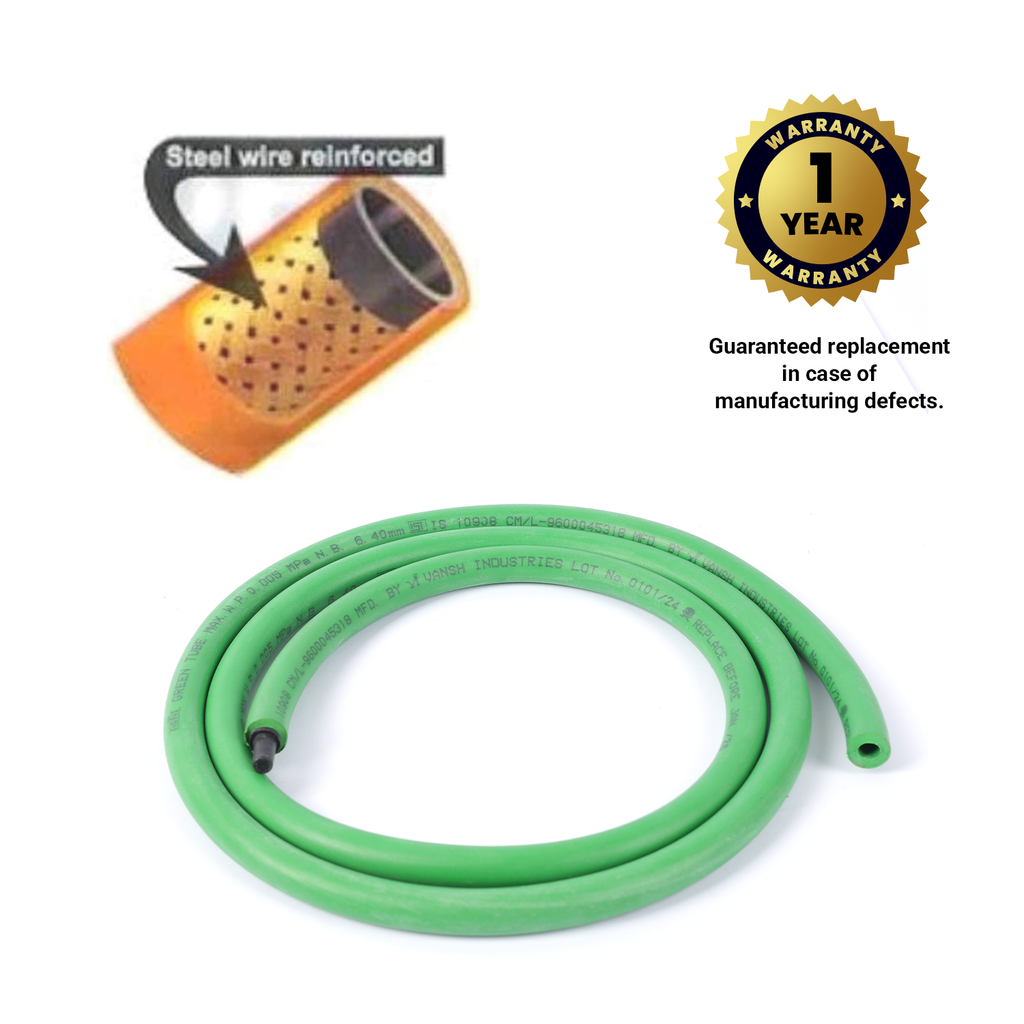 Lpg Hose Pipeansh Homes LPG Gas Hose Pipe | 1.5 Meter Standard Gas Pipe | High-Quality Rubber | ISI-Like Safety | Compatible with All Gas Stoves & Regulators | 5-Year Warranty (VI-LH-10)