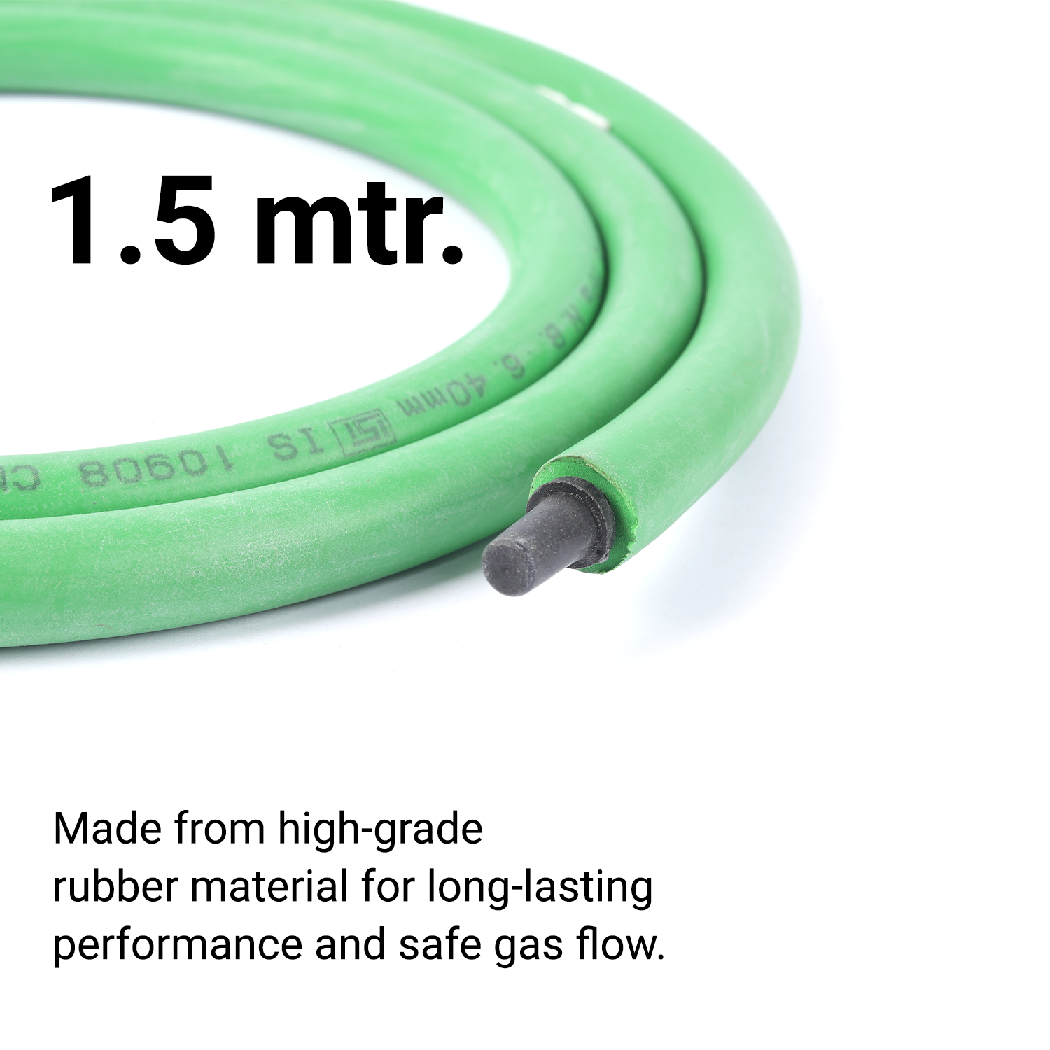 Lpg Hose Pipeansh Homes LPG Gas Hose Pipe | 1.5 Meter Standard Gas Pipe | High-Quality Rubber | ISI-Like Safety | Compatible with All Gas Stoves & Regulators | 5-Year Warranty (VI-LH-10)