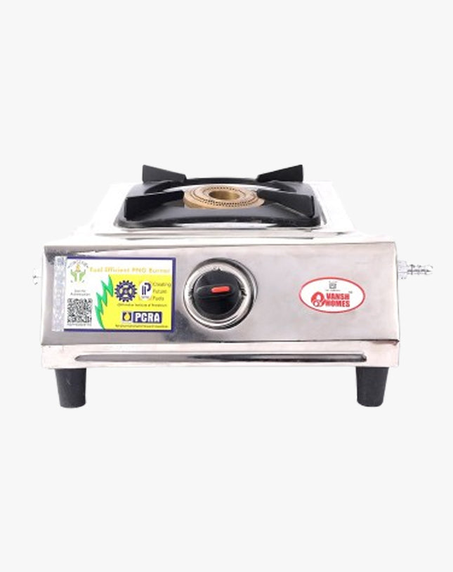 Vansh Homes Gold Mini Stainless Steel LPG One Burner Gas Stove