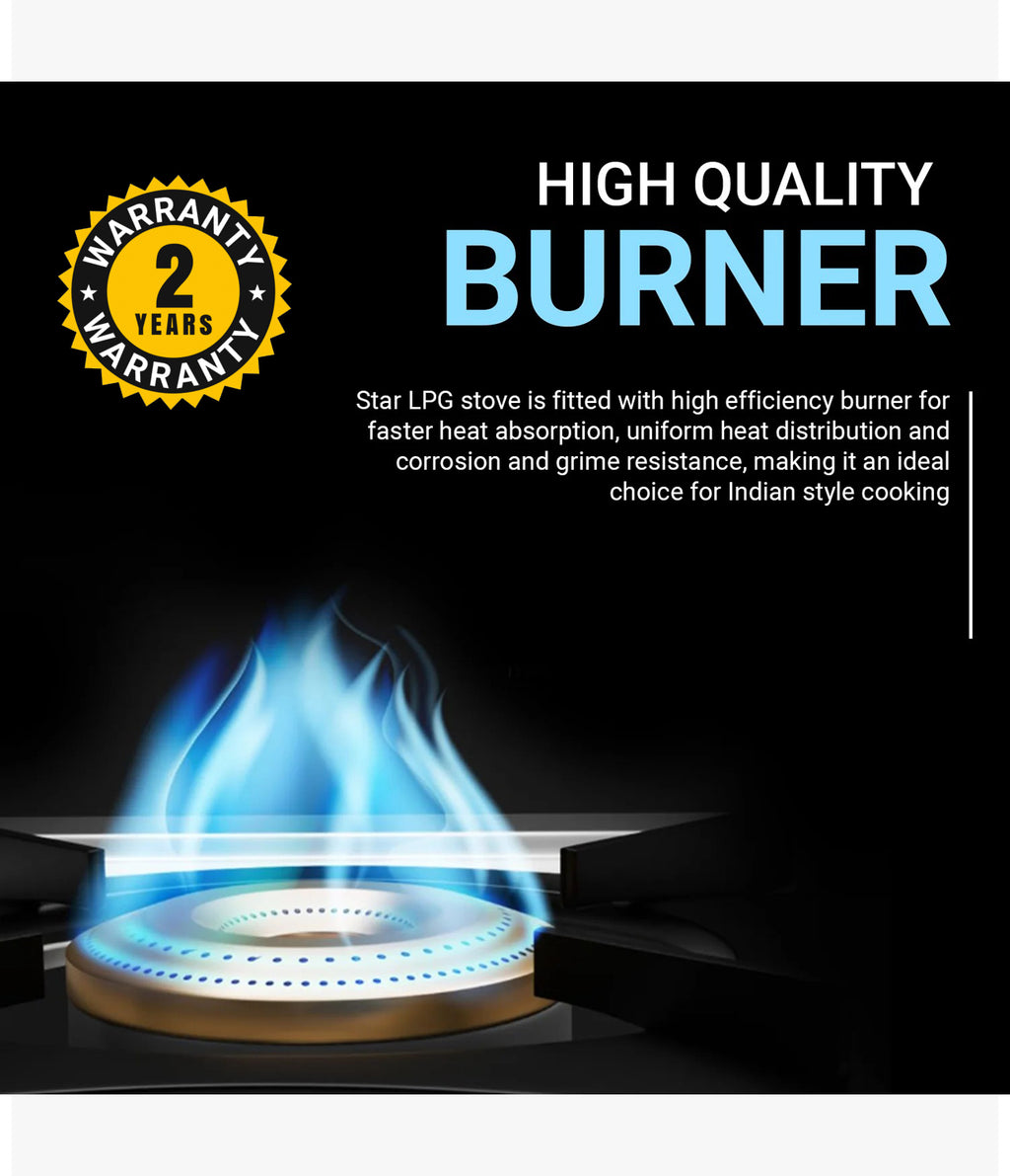 Vansh Homes Gold Mini Stainless Steel LPG One Burner Gas Stove