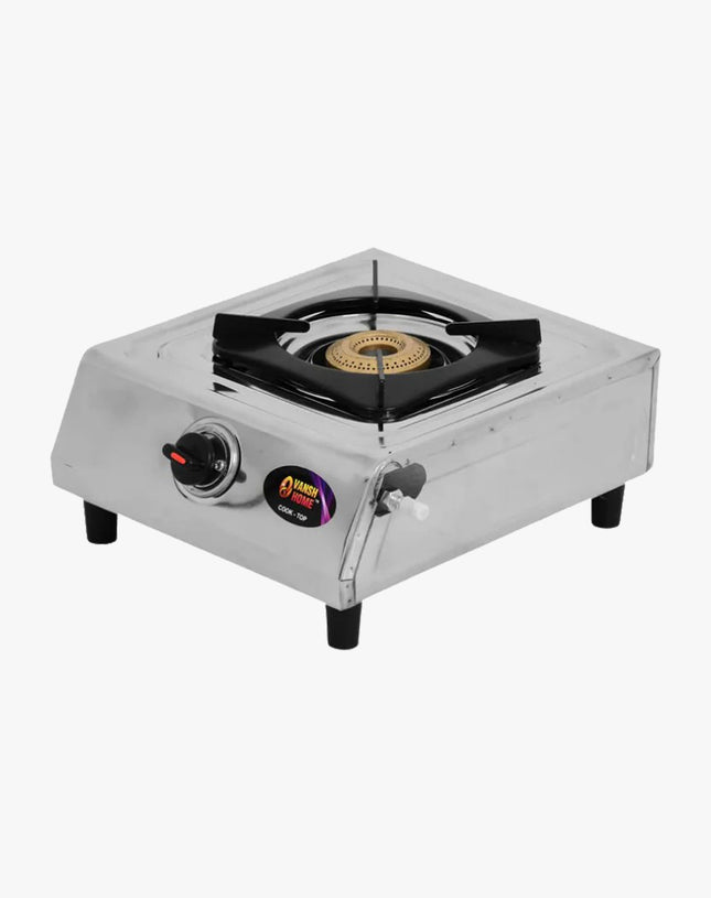 Vansh Homes Gold Supreme Stainless Steel LPG One Burner Gas Stove