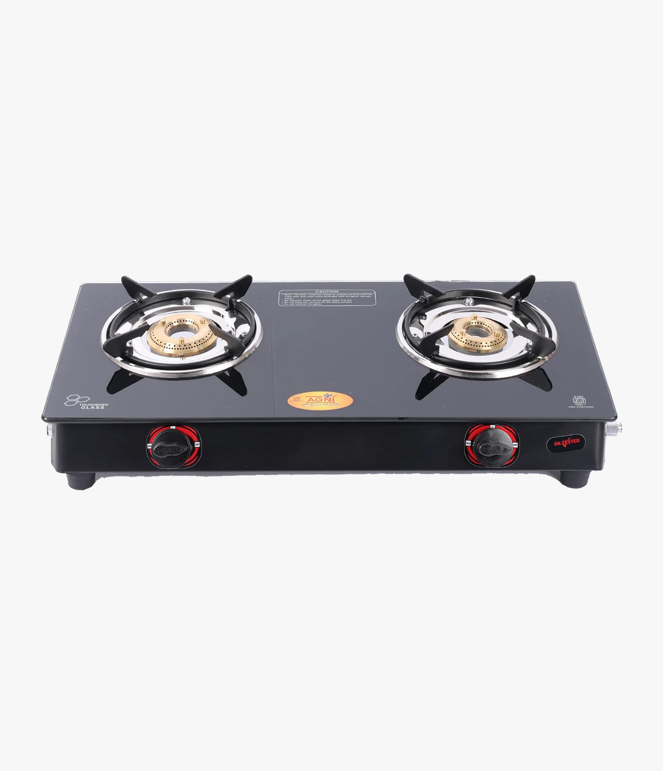 Vansh Homes Flamingo Lotus LPG Toughened Glass LPG 2 Burner Gas Stove
