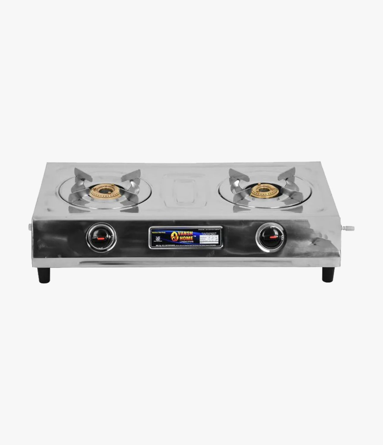 Vansh Homes Gold Dlx Stainless Steel LPG 2 Burner Gas Stove