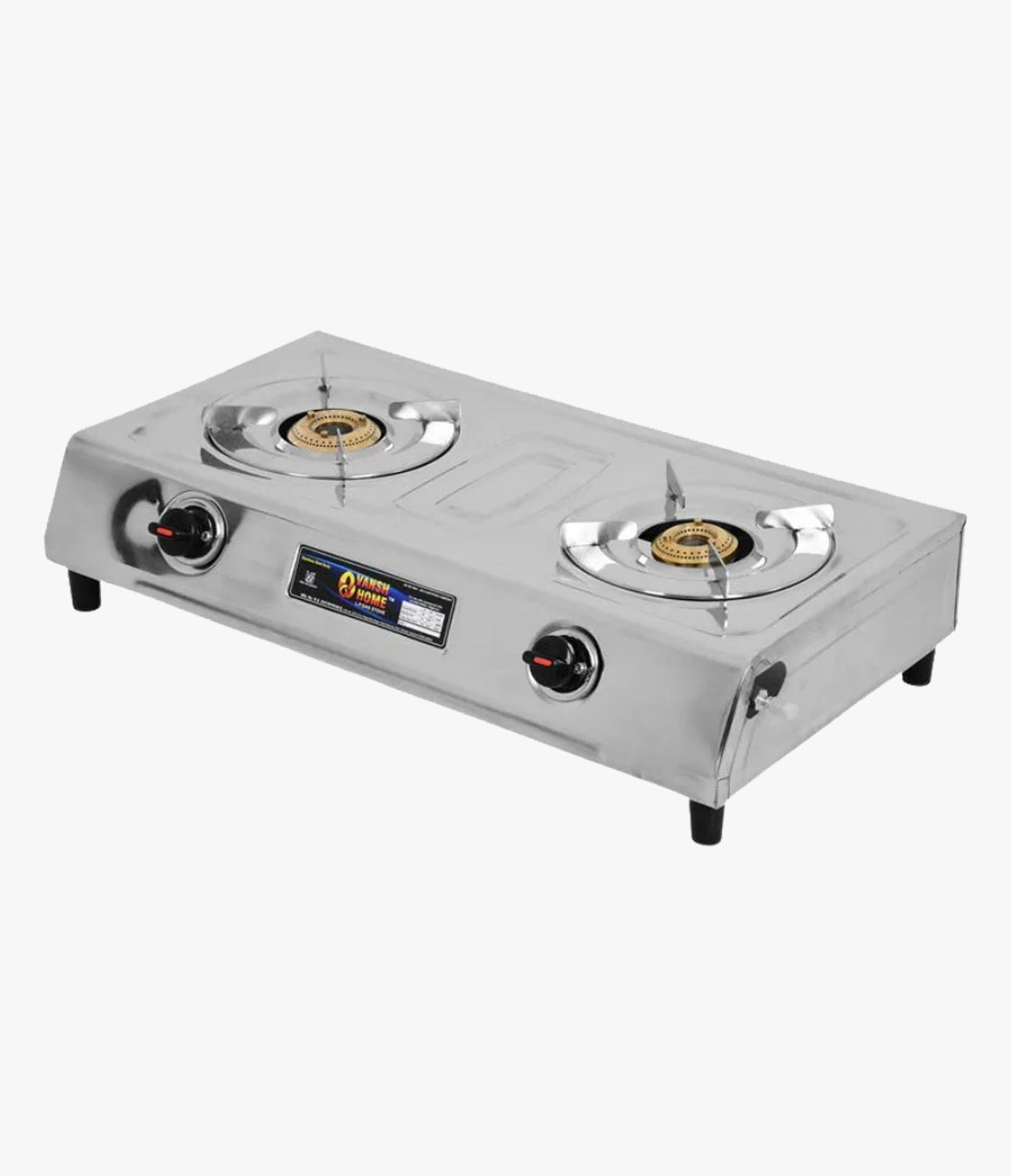 Vansh Homes Gold Dlx Stainless Steel LPG 2 Burner Gas Stove