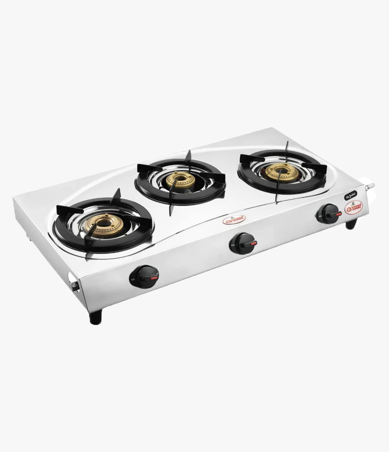 Vansh Homes Tulip Star Stainless Steel LPG 3 Burner Gas Stove