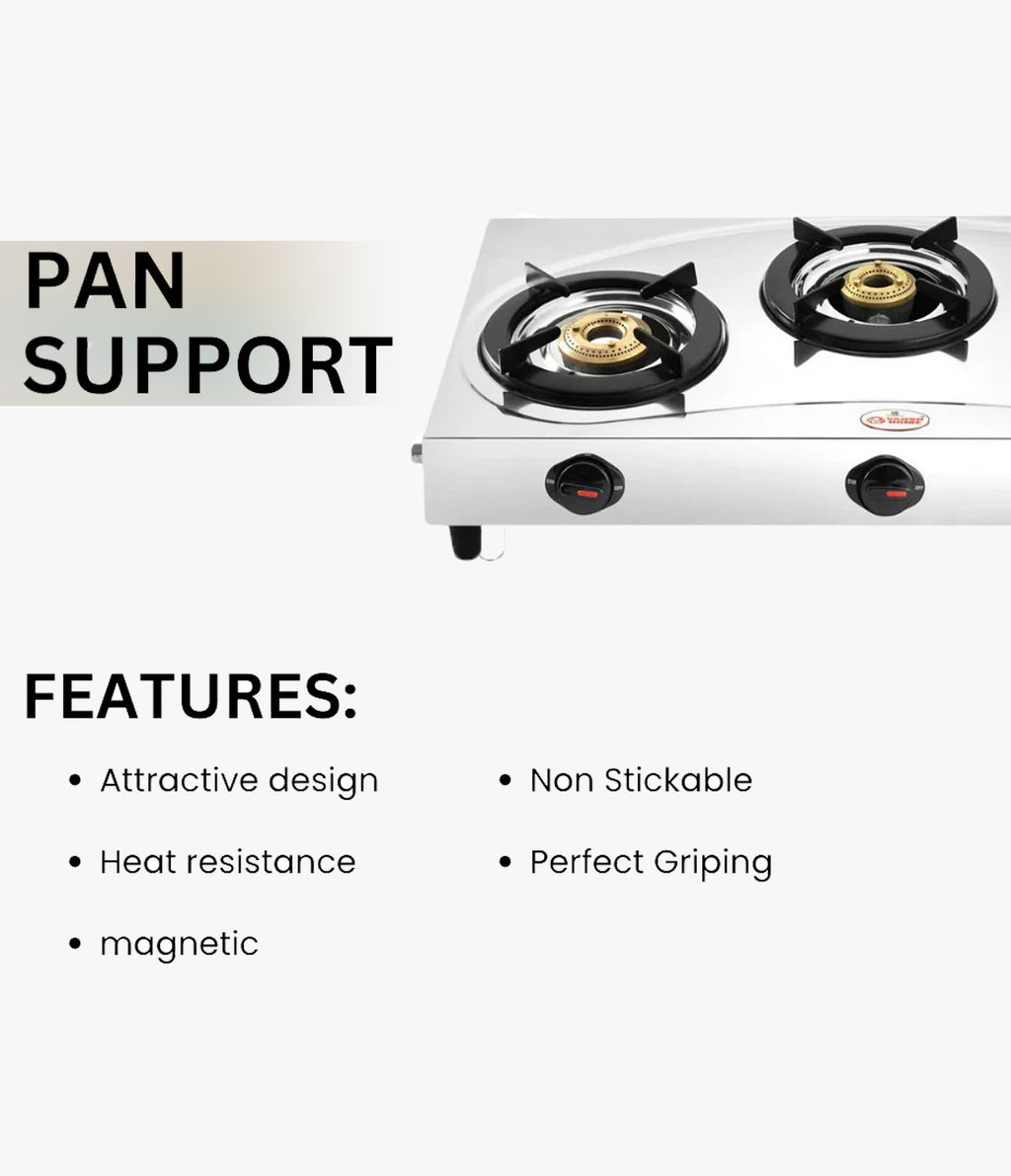 Vansh Homes Tulip Star Stainless Steel LPG 3 Burner Gas Stove