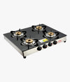 Vansh Homes Flamingo Super Toughened Glass LPG 4 Burner Gas Stove