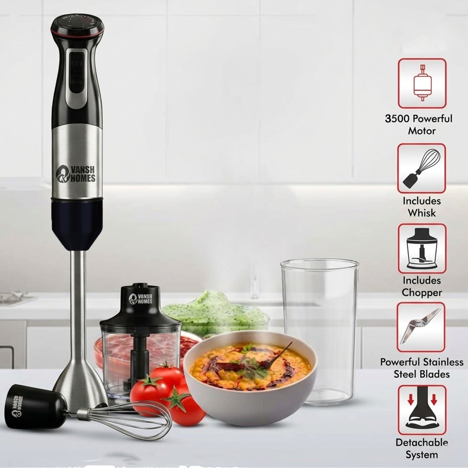 Vansh Homes 4-In-1 Electric Blender