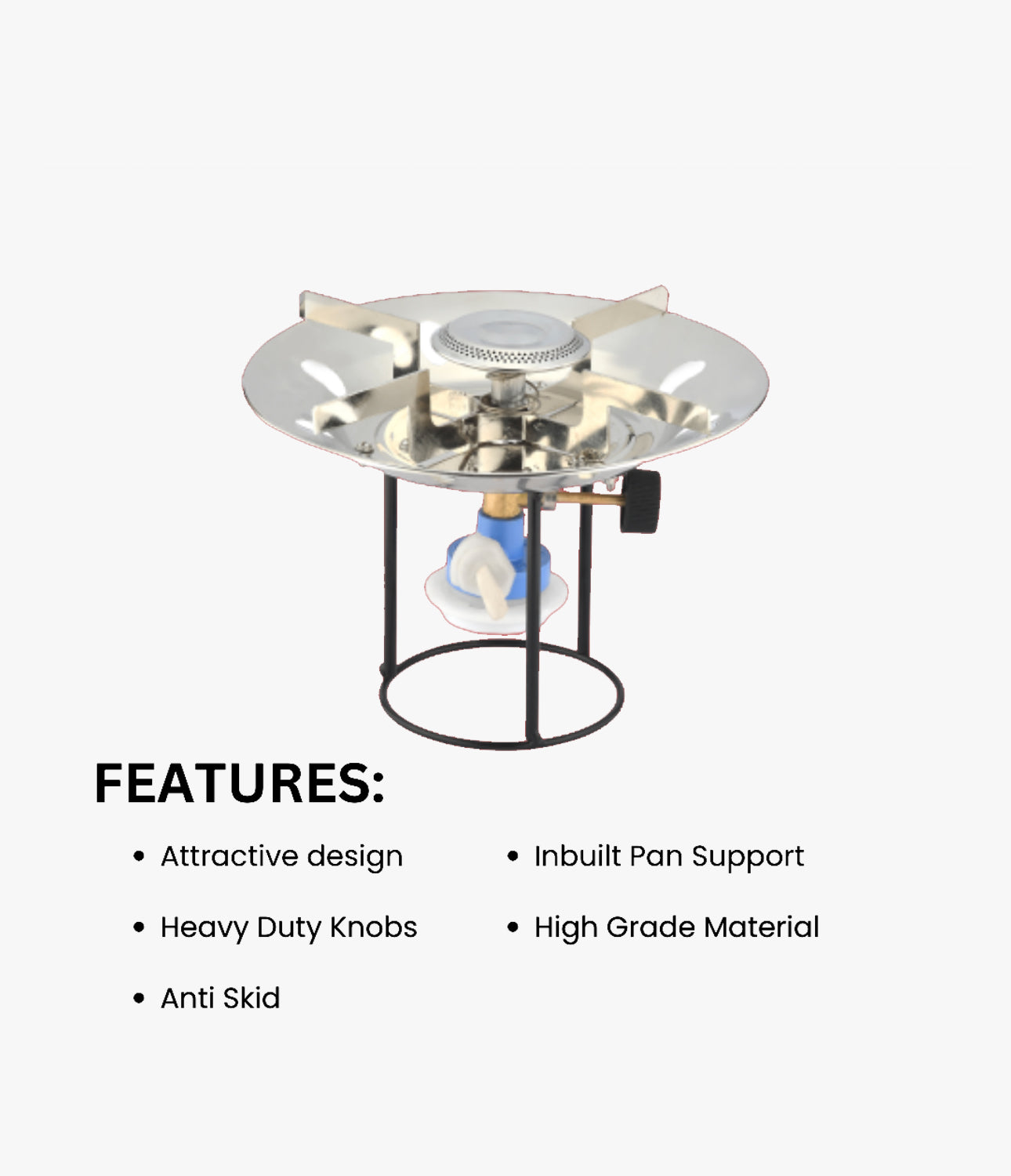 Vansh Homes LPG Cooktop With Nylon Knob Gas Stove
