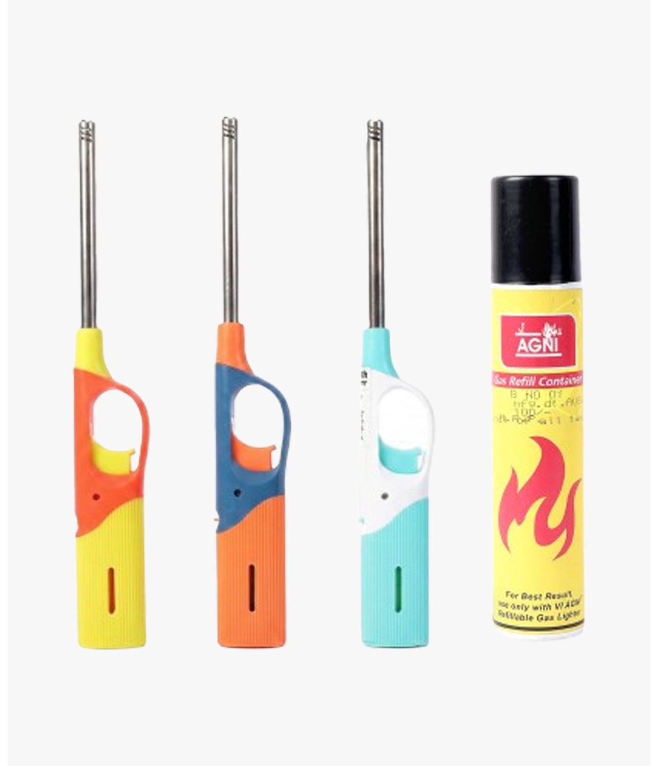 Agni Multipurpose Flame Gas Lighter With Refill Orange