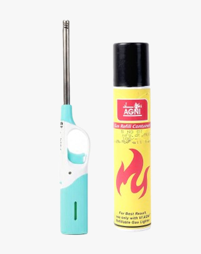 Agni Multipurpose Flame Gas Lighter With Refill Turquoise