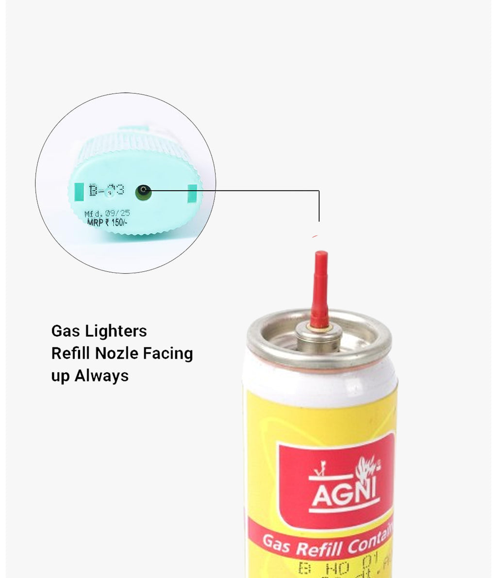 Vansh Homes Multipurpose Flame Gas Lighter With Refill Turquoise