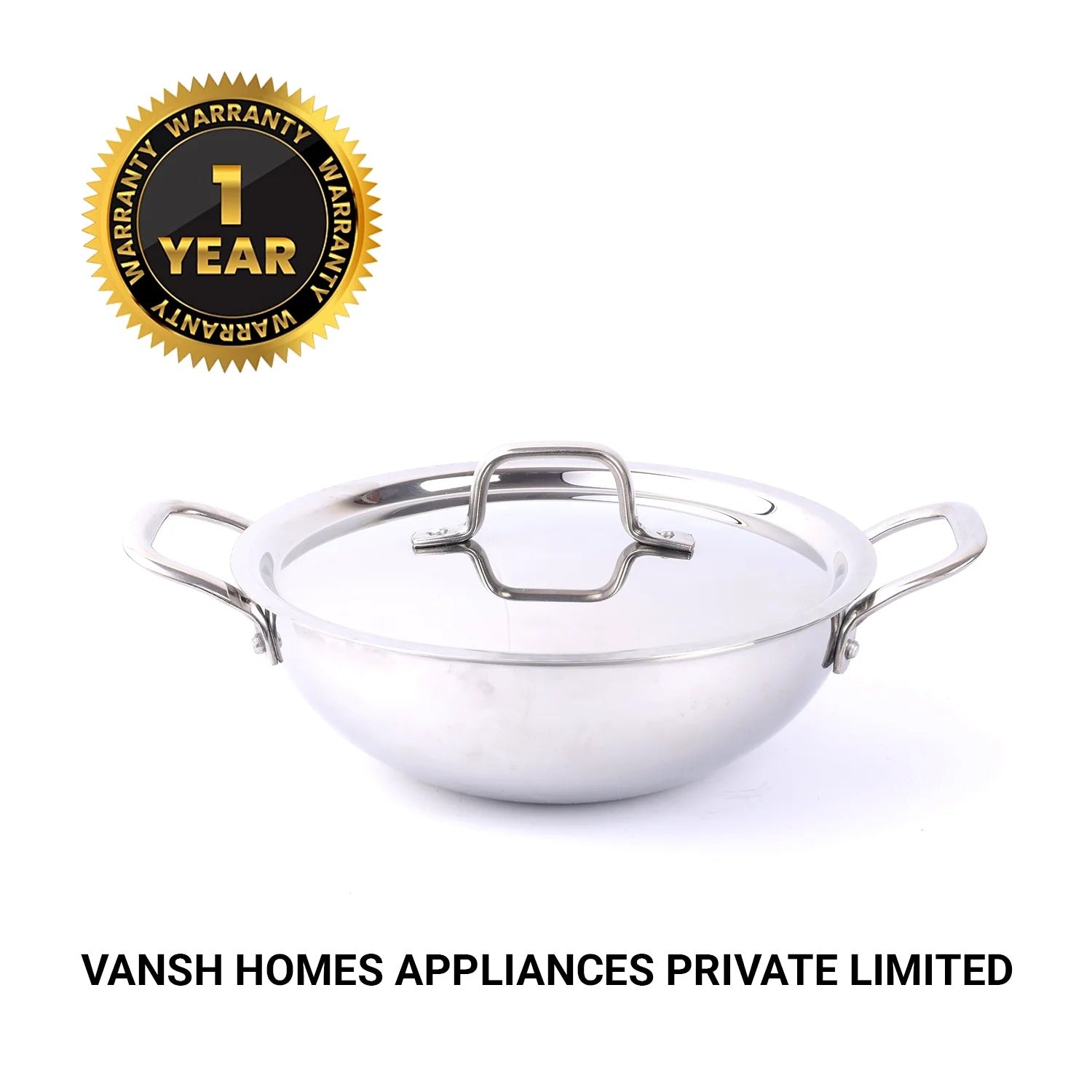 Vansh Homes Kadahi Tri-Ply Cookware 240 mm