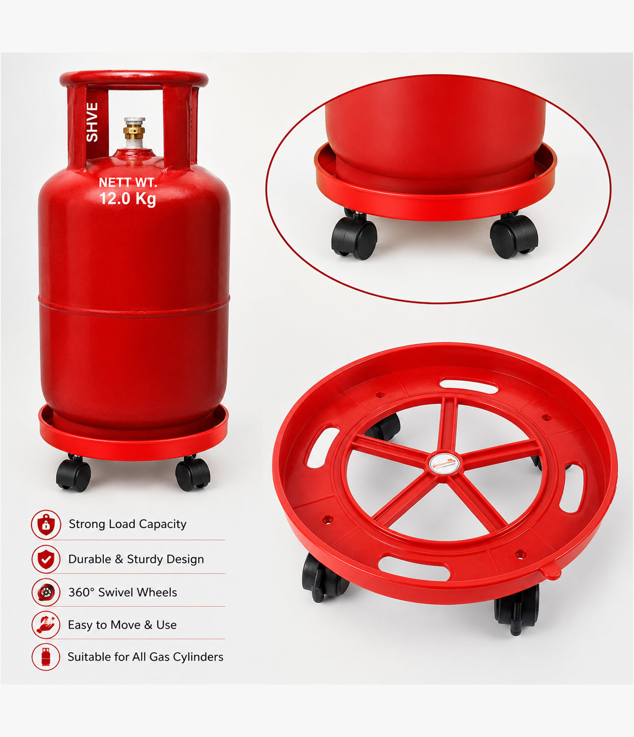 Vansh Homes Sooryantram Composite Cylinder Trolley