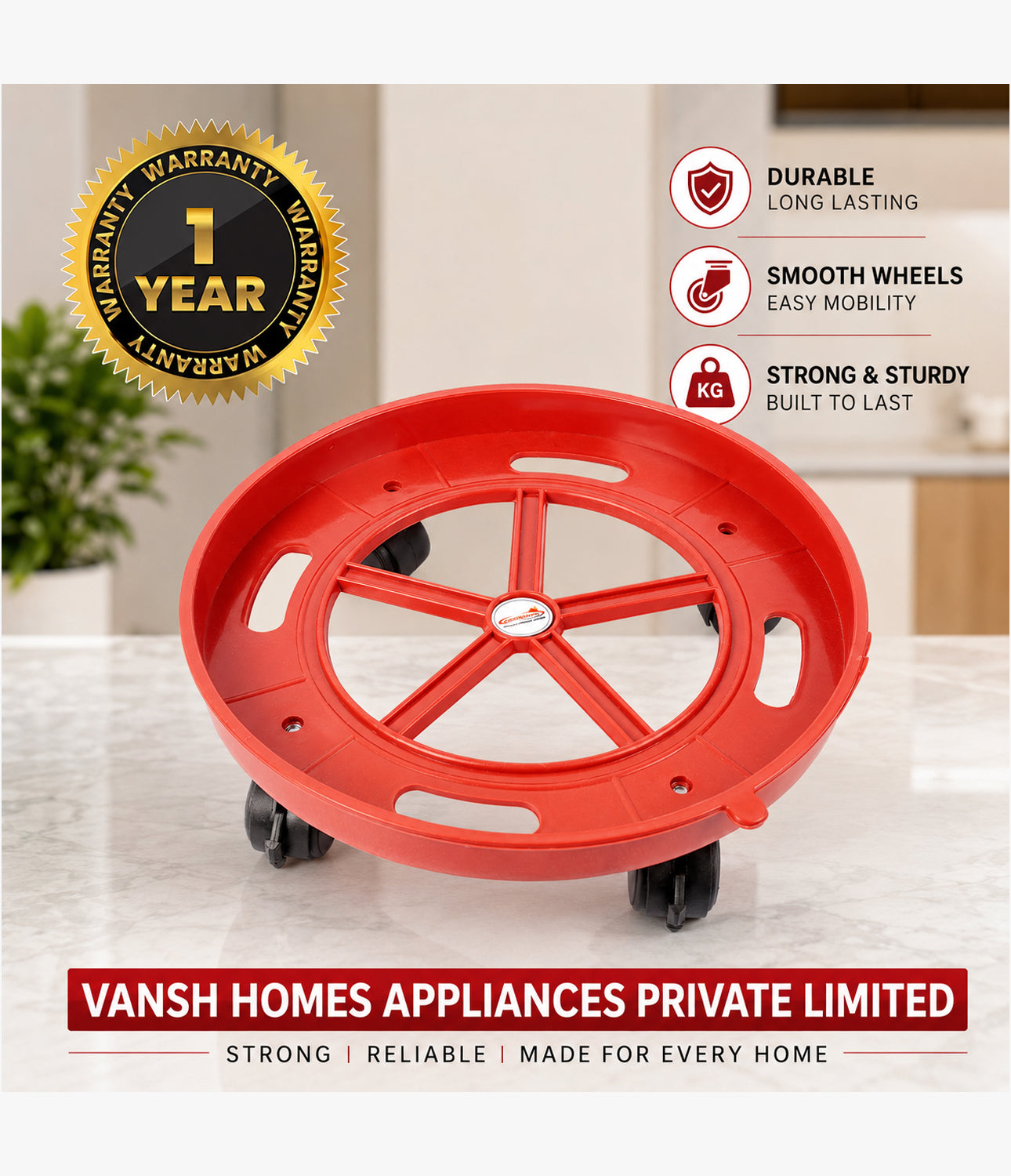Vansh Homes Sooryantram Composite Cylinder Trolley