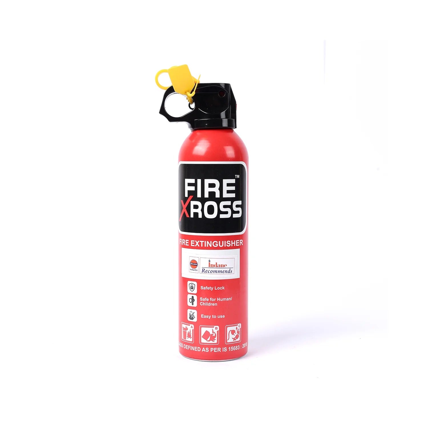Fire Xross Portable Fire Extinguisher For A B C Fire Class With Safety Lock