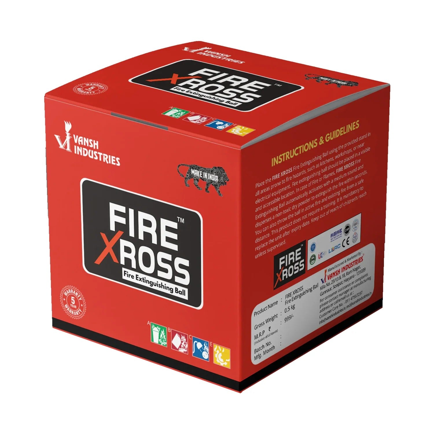Fire Xross Automatic Fire Extinguishing Ball 1.5 Kg