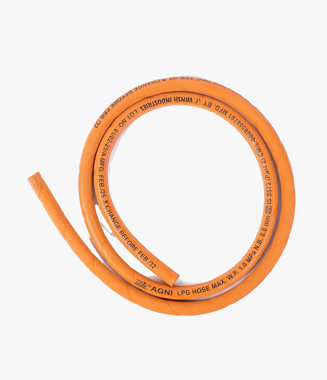 Agni Wire Reinforced LPG | PNG Hose Pipe 1.5 Mtr.