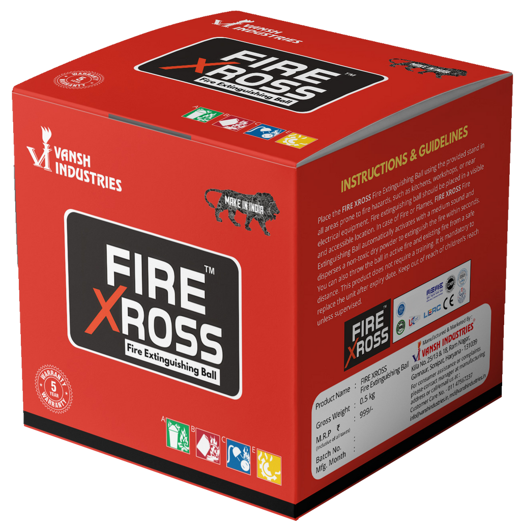 Vansh Homes Fire Safety Ball | Automatic Fire Extinguisher Ball | 360° Fast Activation | Maintenance-Free Fire Protection | Home, Kitchen, Office, Car & Shop Use