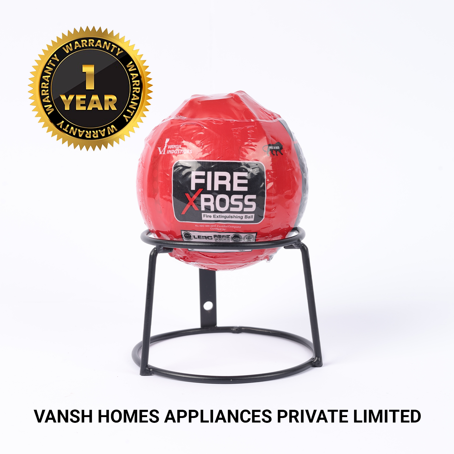Vansh Homes Fire Safety Ball | Automatic Fire Extinguisher Ball | 360° Fast Activation | Maintenance-Free Fire Protection | Home, Kitchen, Office, Car & Shop Use