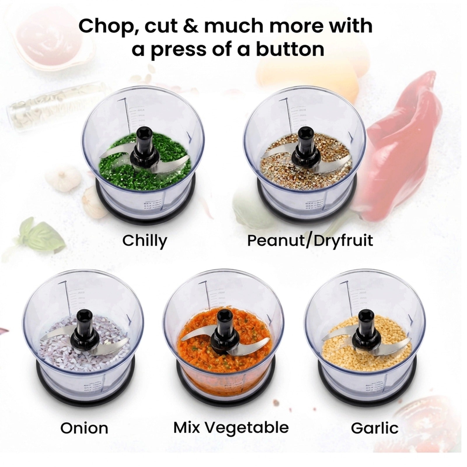 Vansh Homes 450 Watt Electric Vegetable & Fruits Chopper